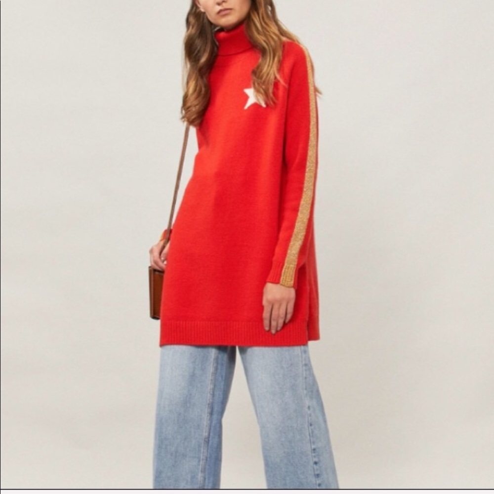 Billie Jean striped wool-blend turtleneck sweater